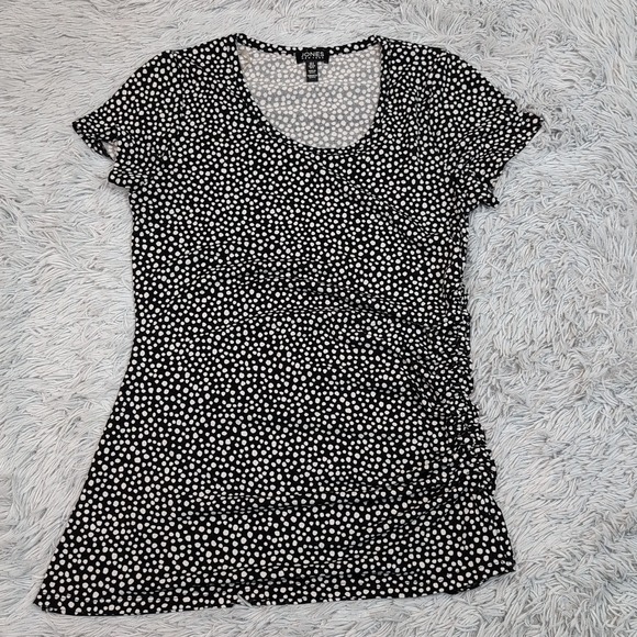 Jones New York Tops - Jones New York Shirt Womens S Black‎ White Blouse Preppy Career Evening Top Soft